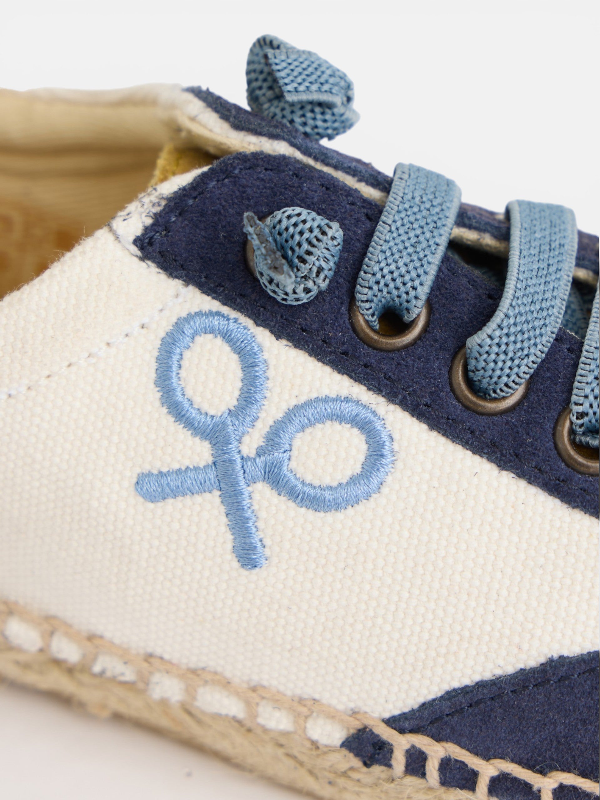 Espadrille enfant semelle raphia bleu marine