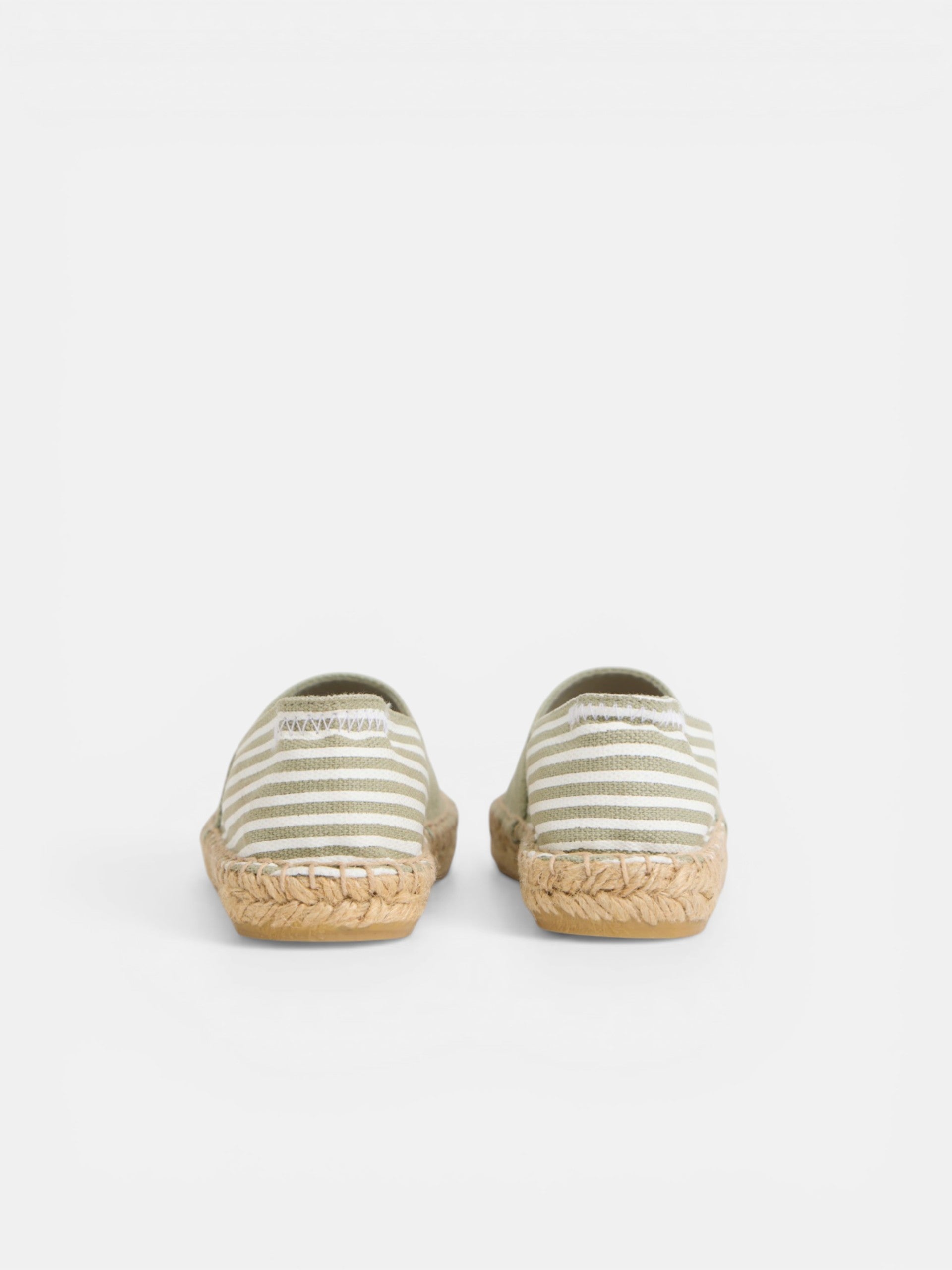 Kids espadrille racket green stripes