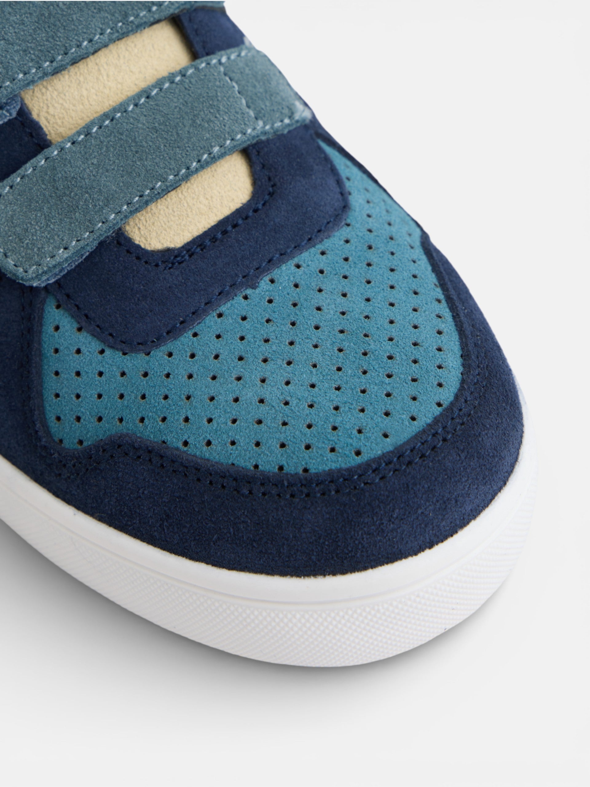 Zapatilla kids velcro multicolor azul marino