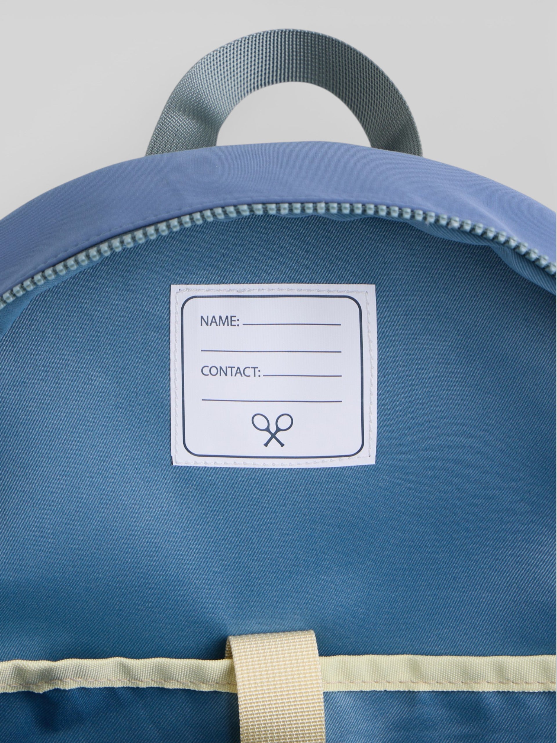 Kids backpack with zipper, blue colors