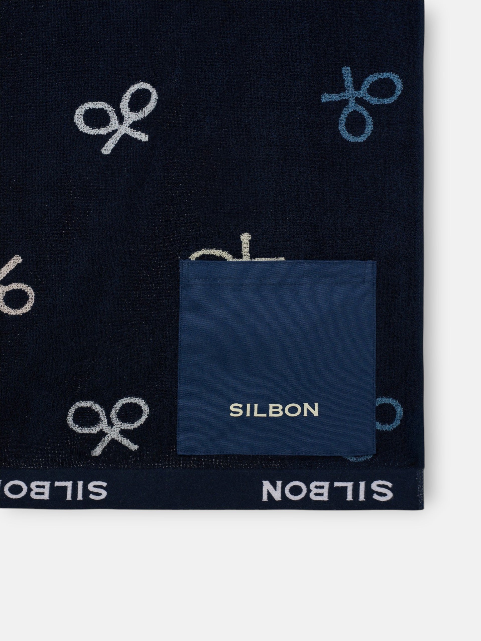 Toalla kids multiraquetas bolsillo azul marino
