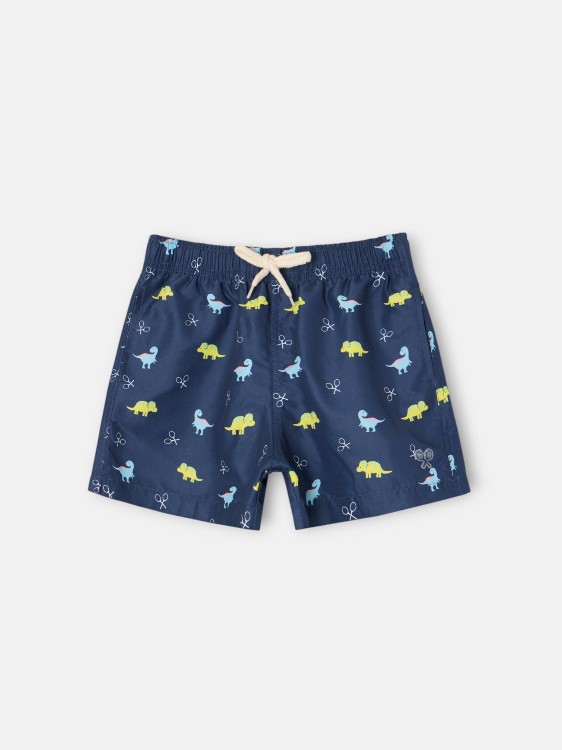 Maillot de bain enfant dinosaures bleu marine