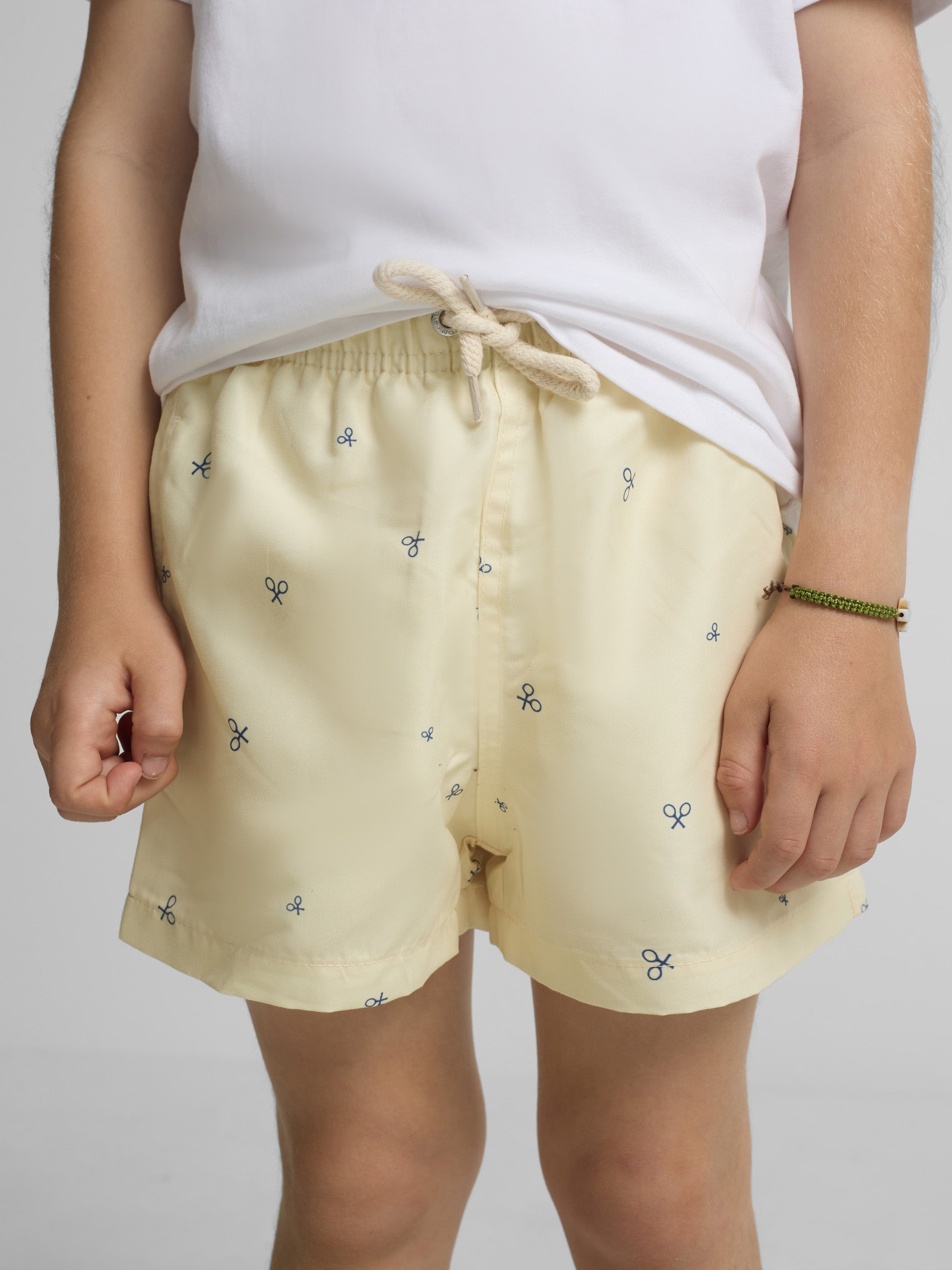 Fato de banho infantil multiraquete amarelo