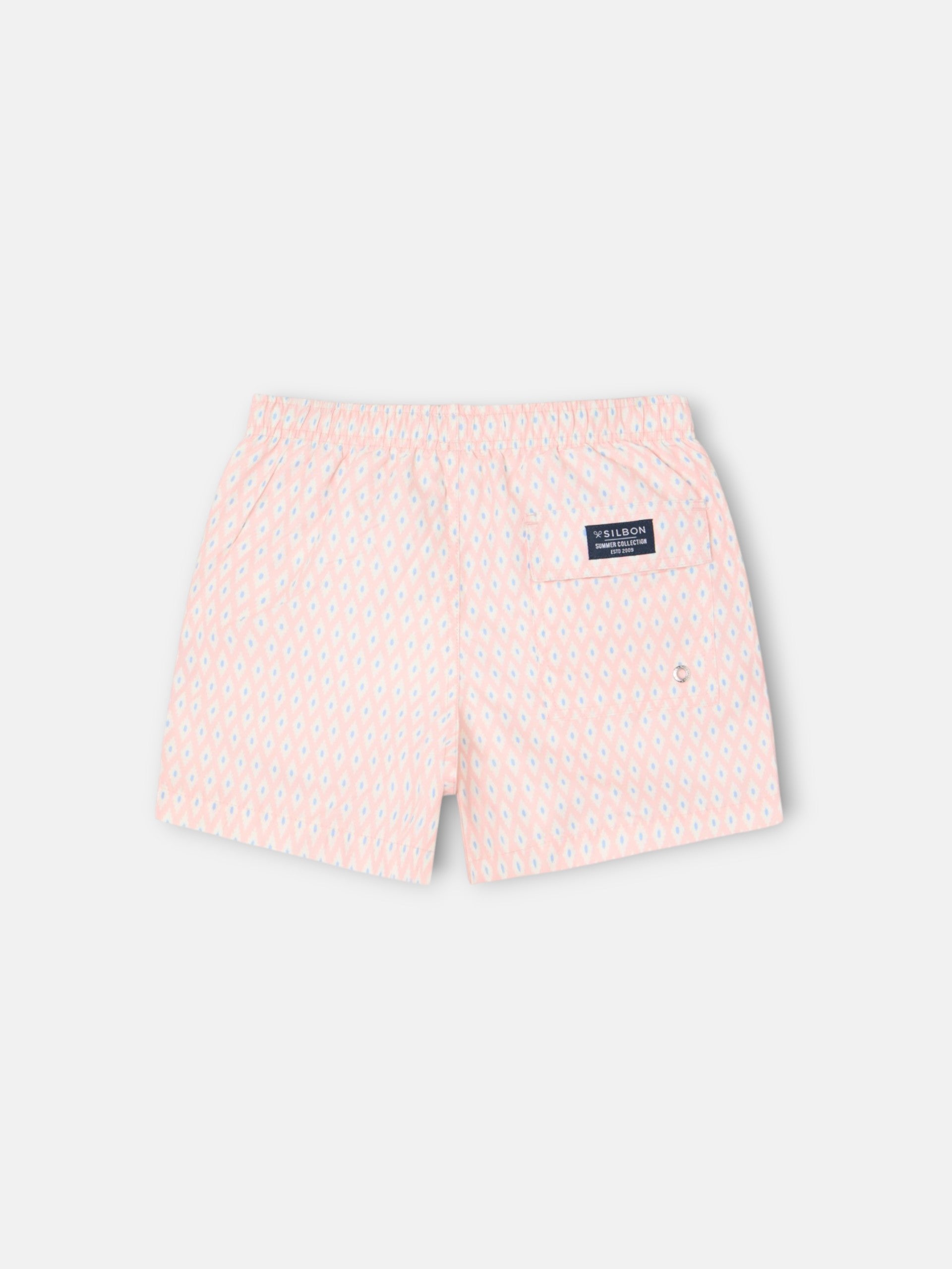 Bañador kids mini rombos coral