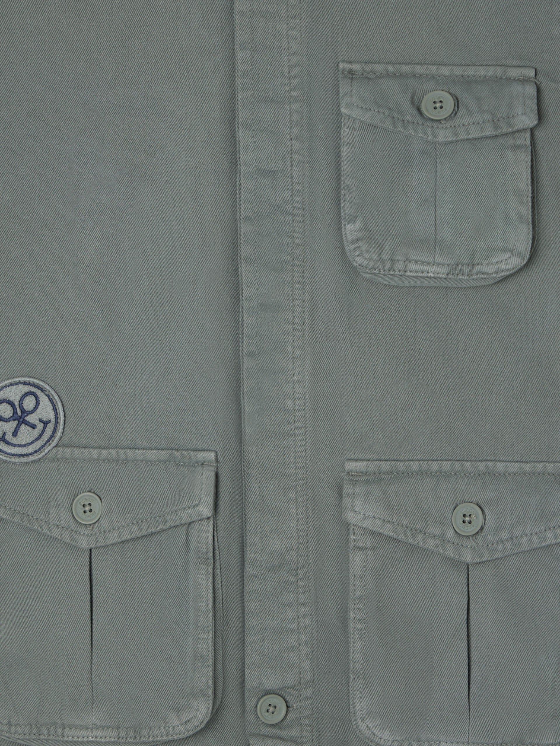 Chaqueta kids bolsillo parches verde