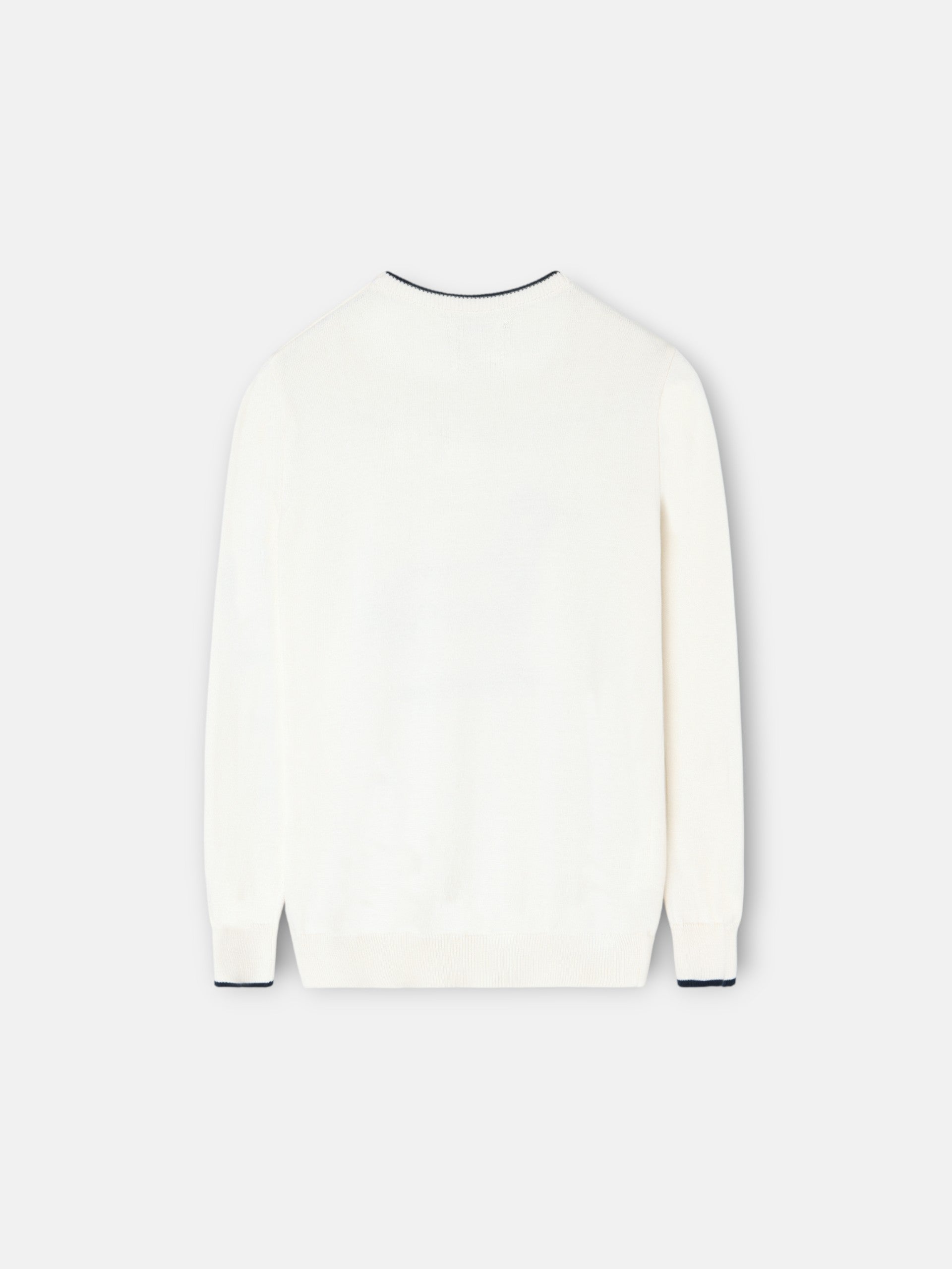 Pull enfant chien crème
