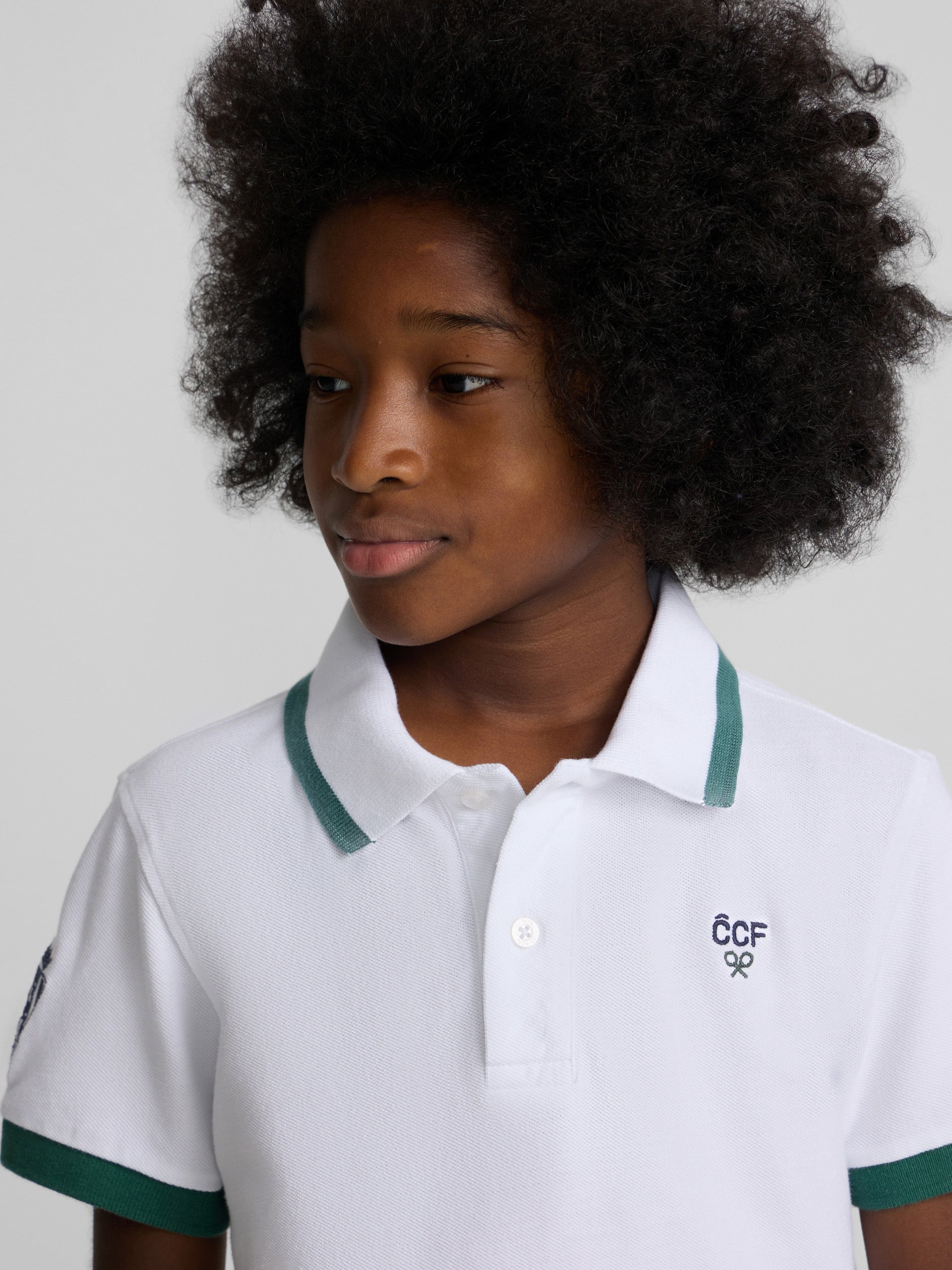 Polo enfant Silbon CCF blanc