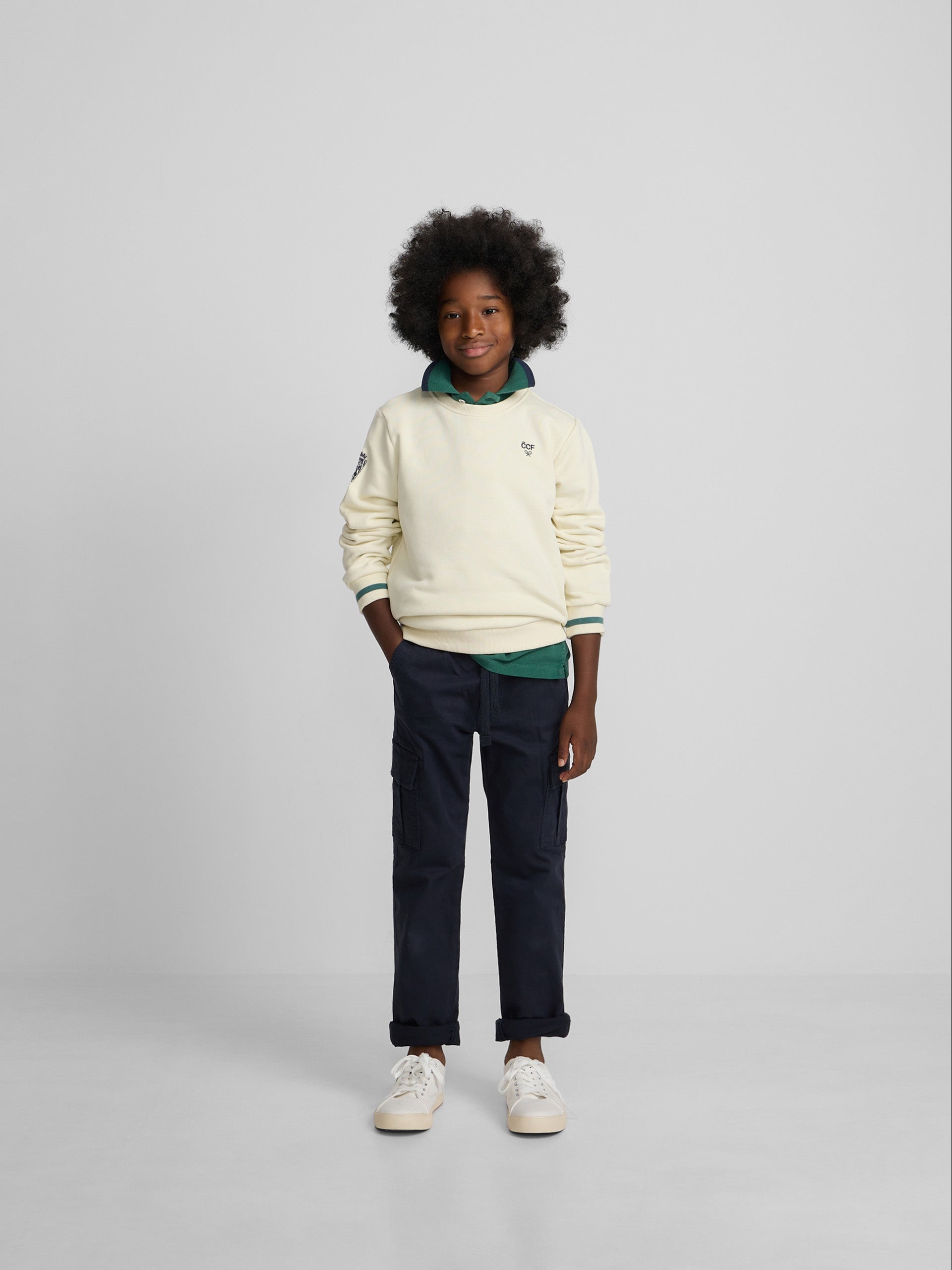 Sudadera kids silbon CCF crema