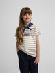 Girl's T-shirt with Silbon blue bandana applique
