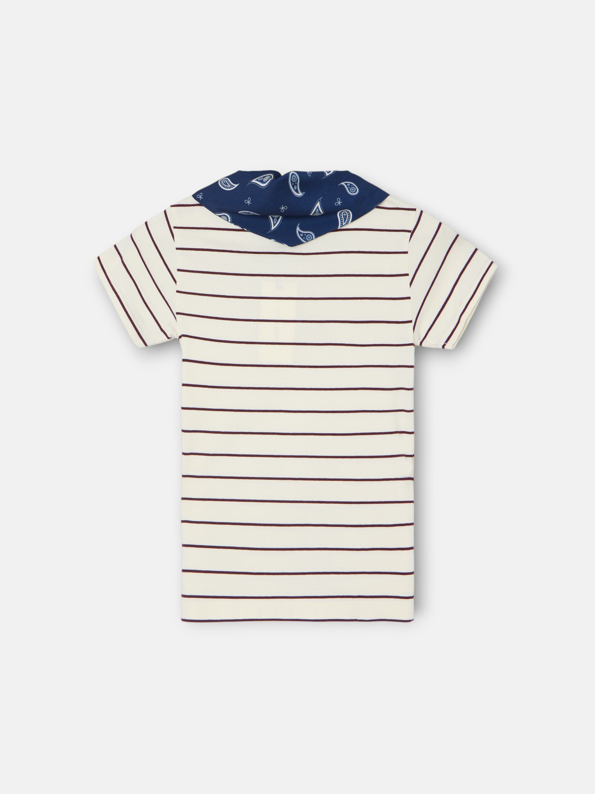 Girl's T-shirt with Silbon blue bandana applique
