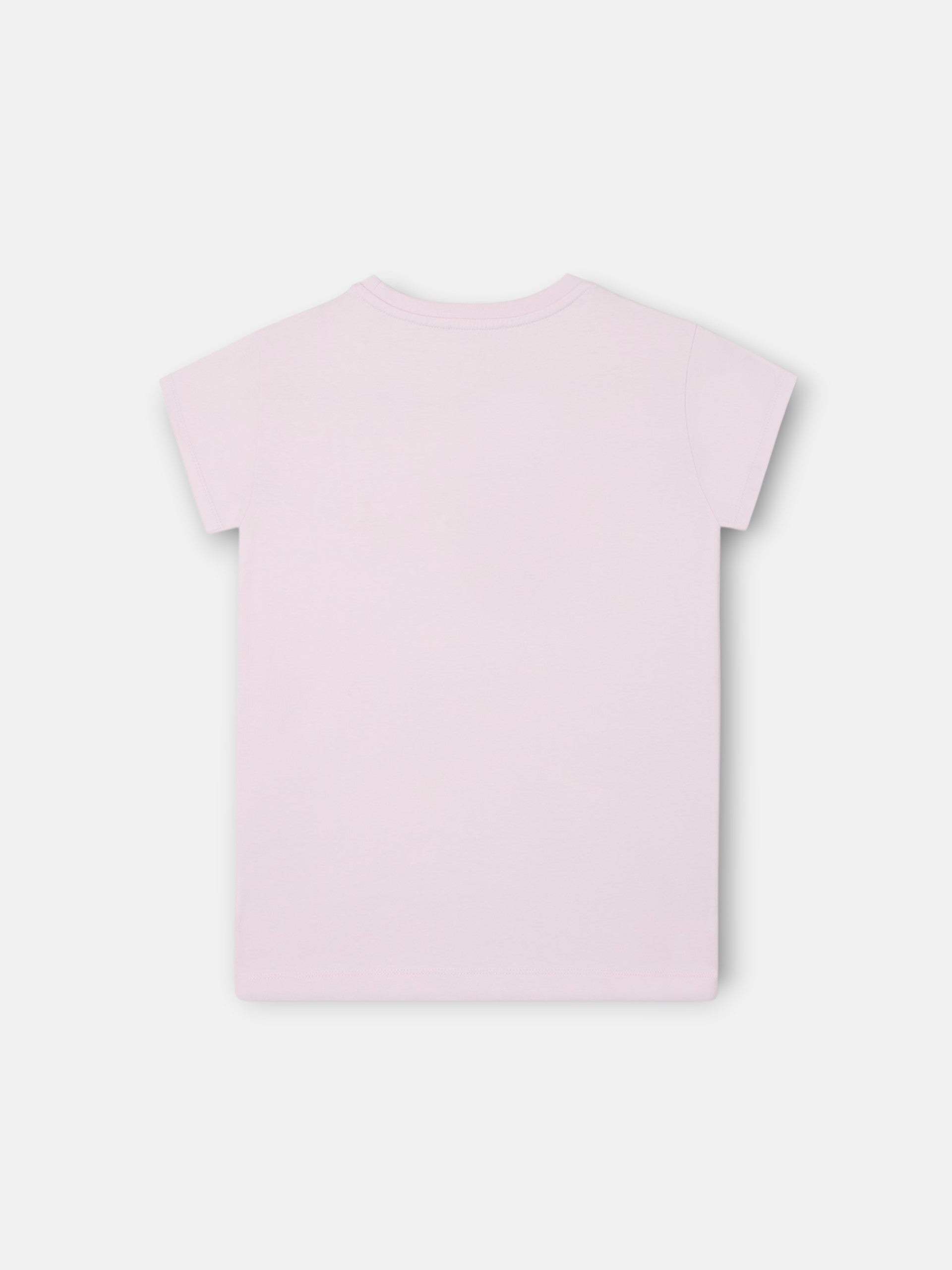 Girl's lilac Silbon embroidered t-shirt