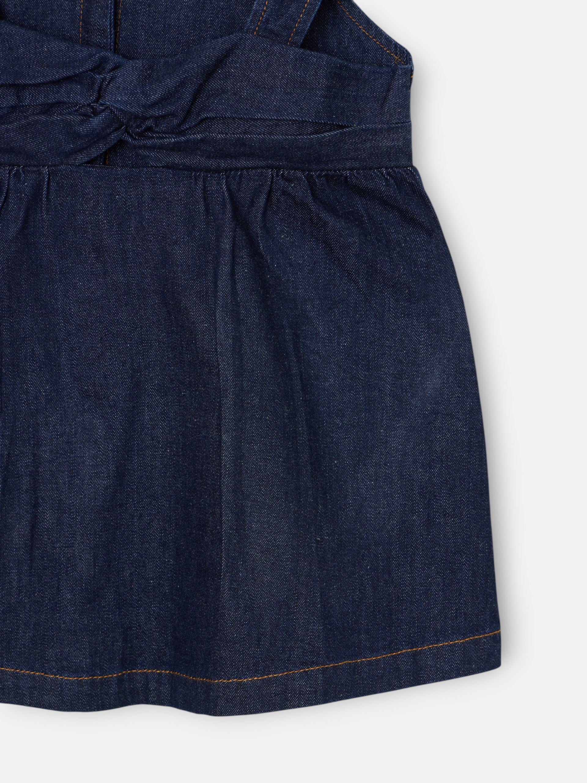 Top de ganga azul para menina