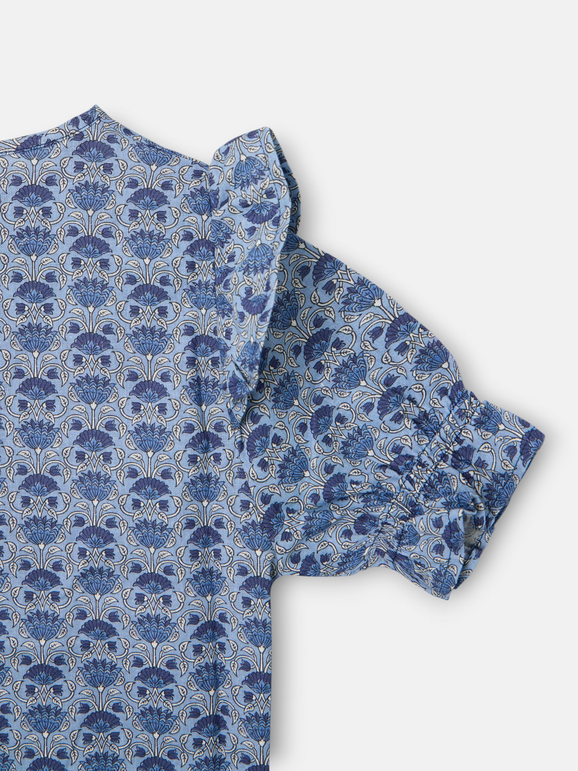 Blusa girl manga corta estampado azul