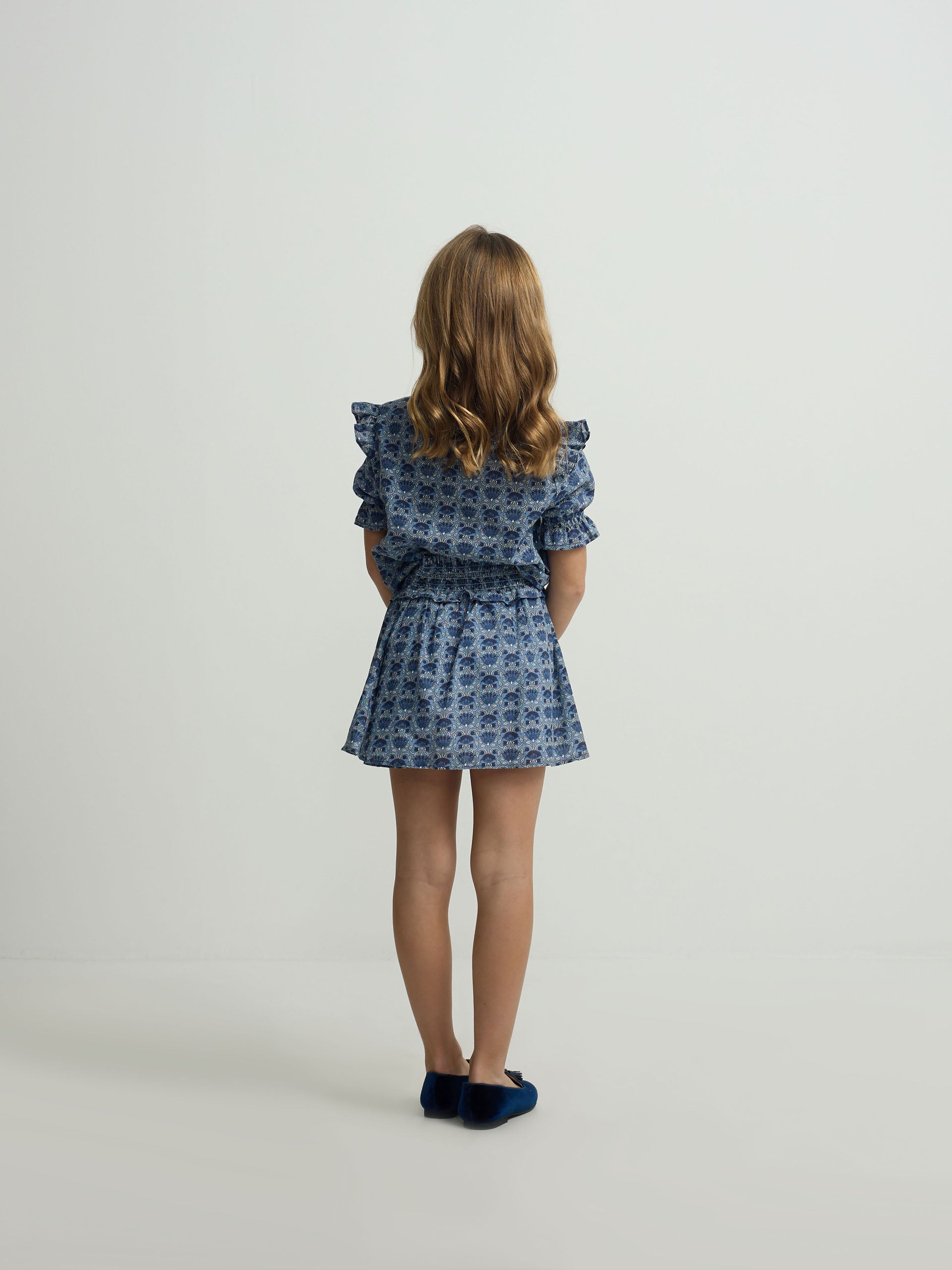 Falda girl estampado azul