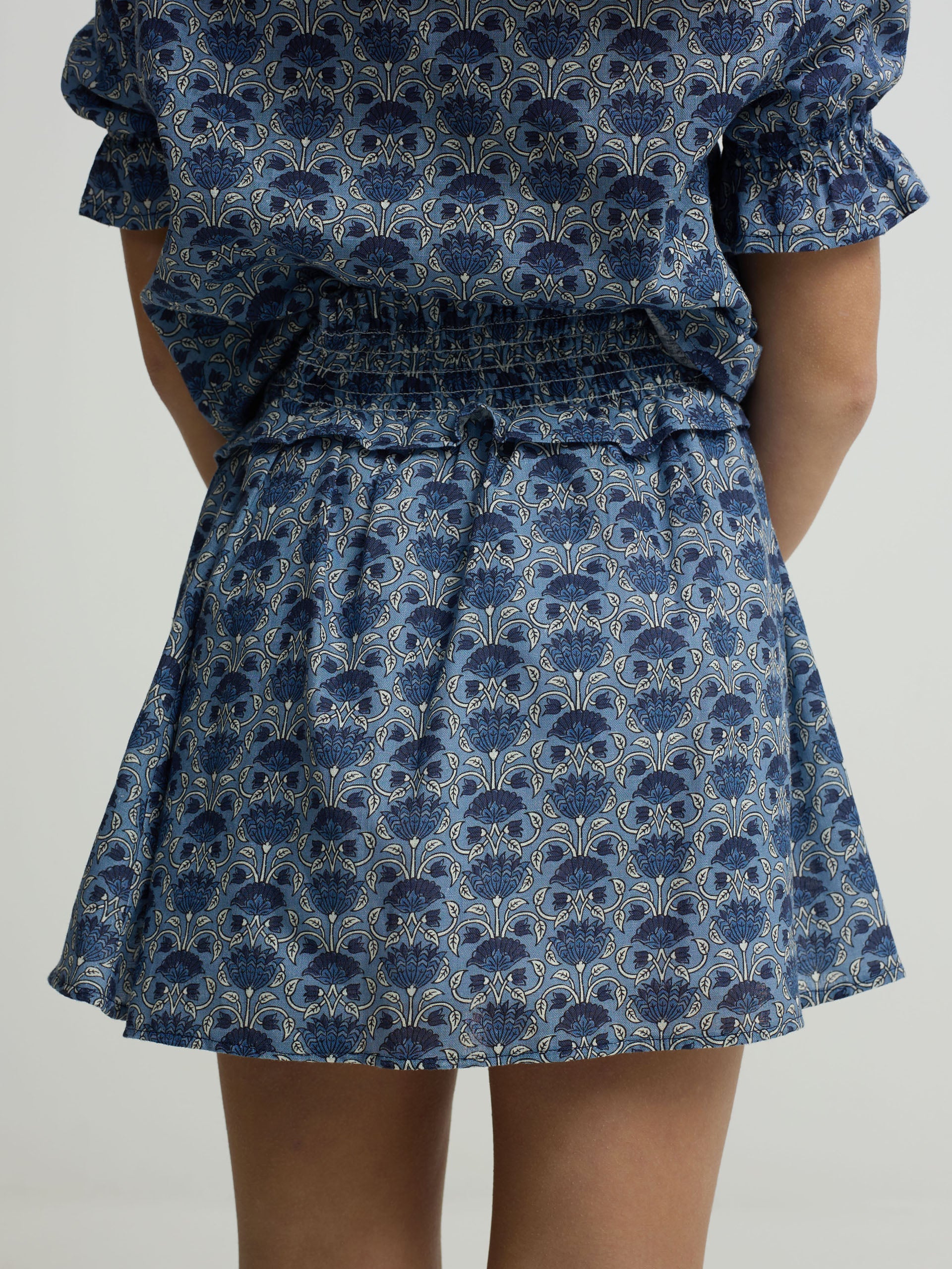Falda girl estampado azul