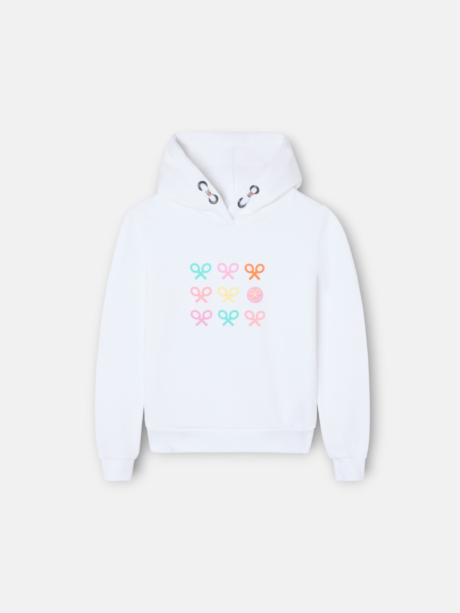 Sudadera girl raquetas smile blanca