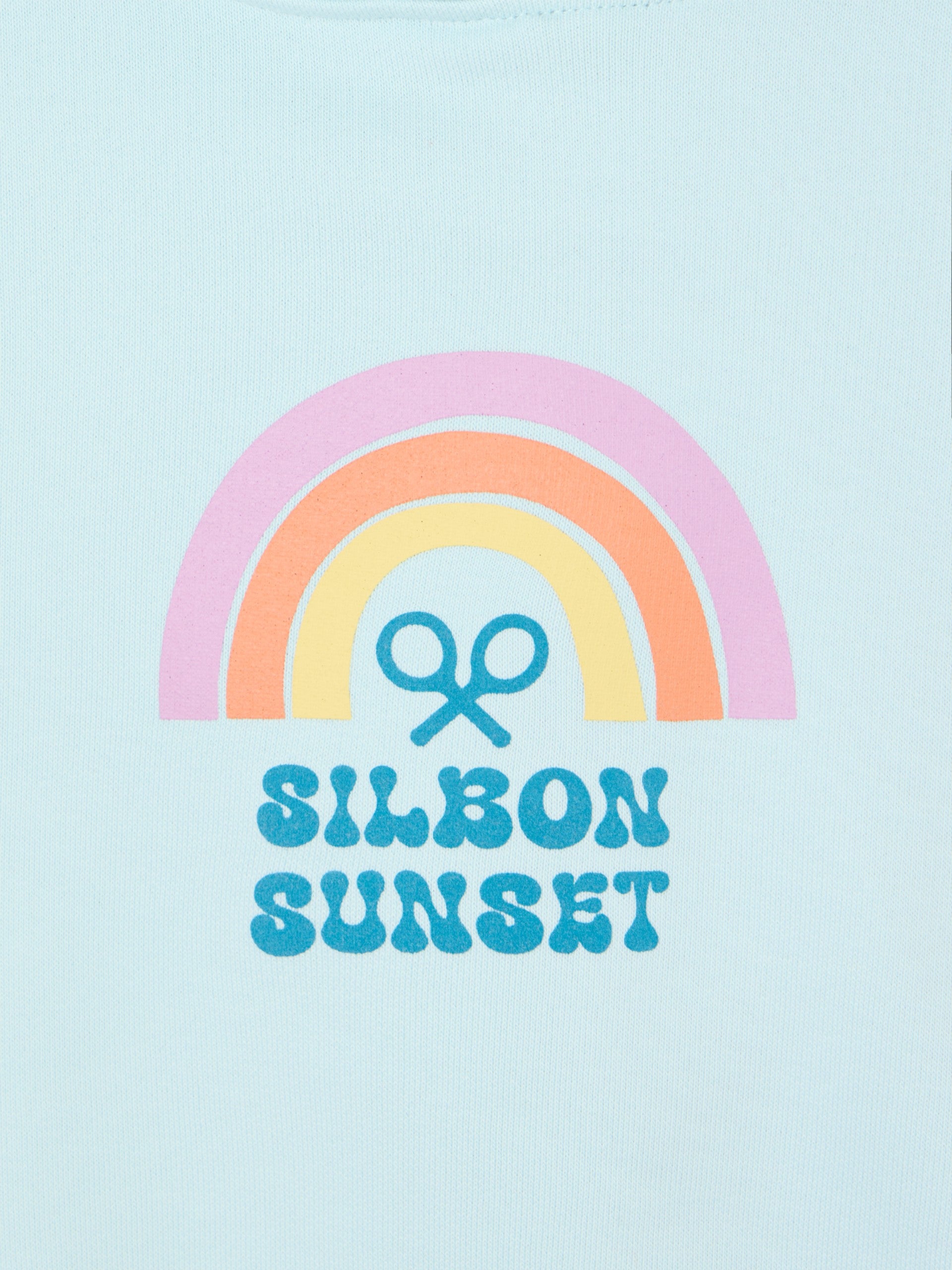 Sudadera girl capucha silbon sunset celeste