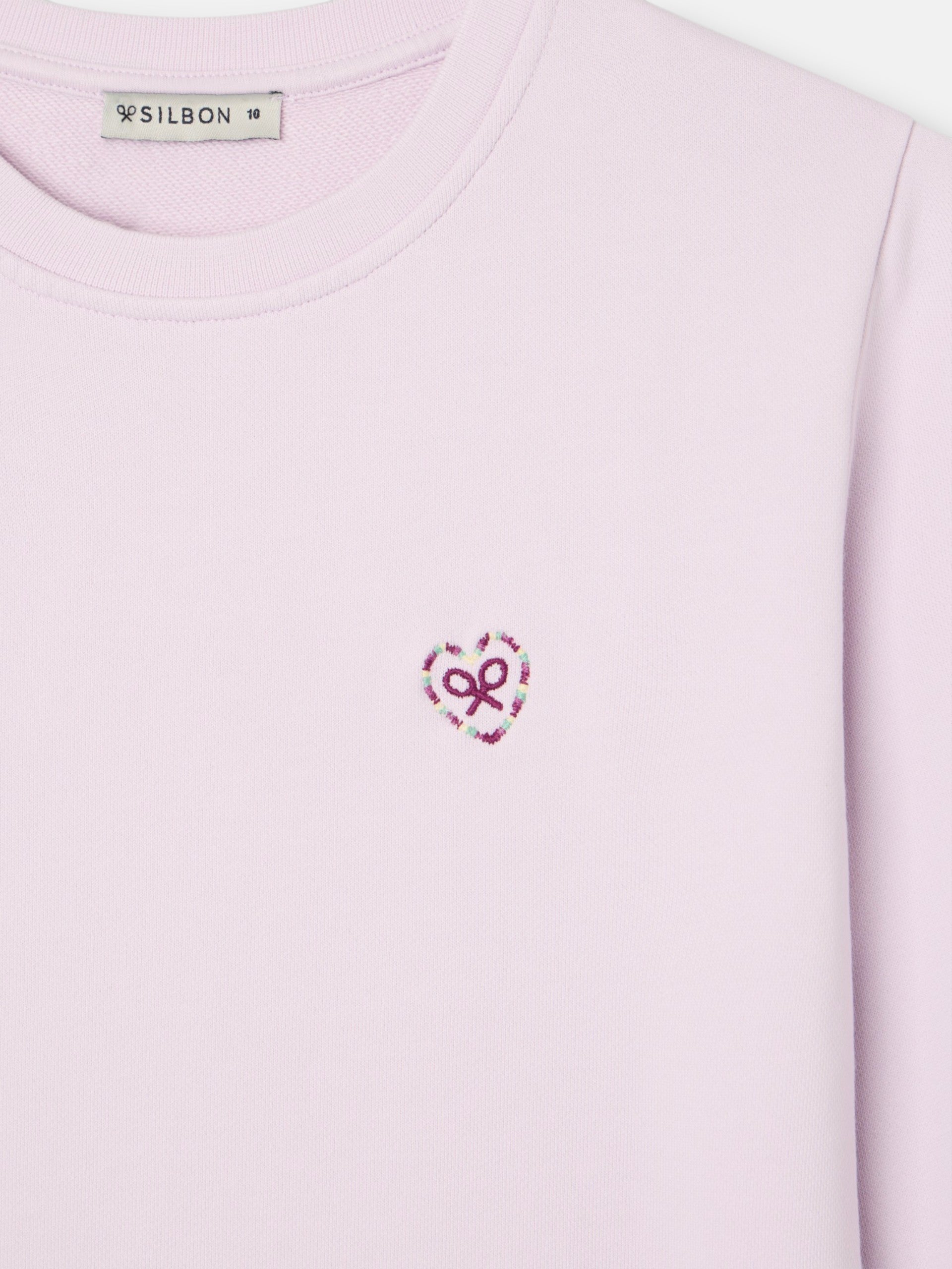 Sudadera girl silbon love lila