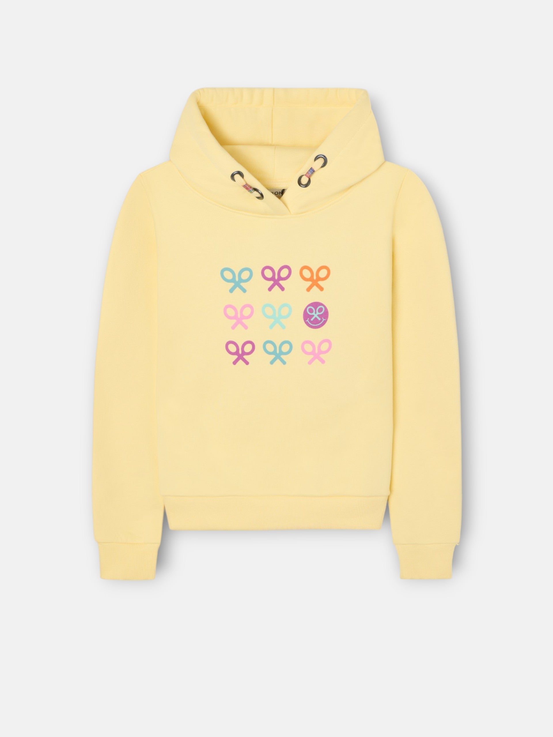 Sudadera girl raquetas multicolor amarilla