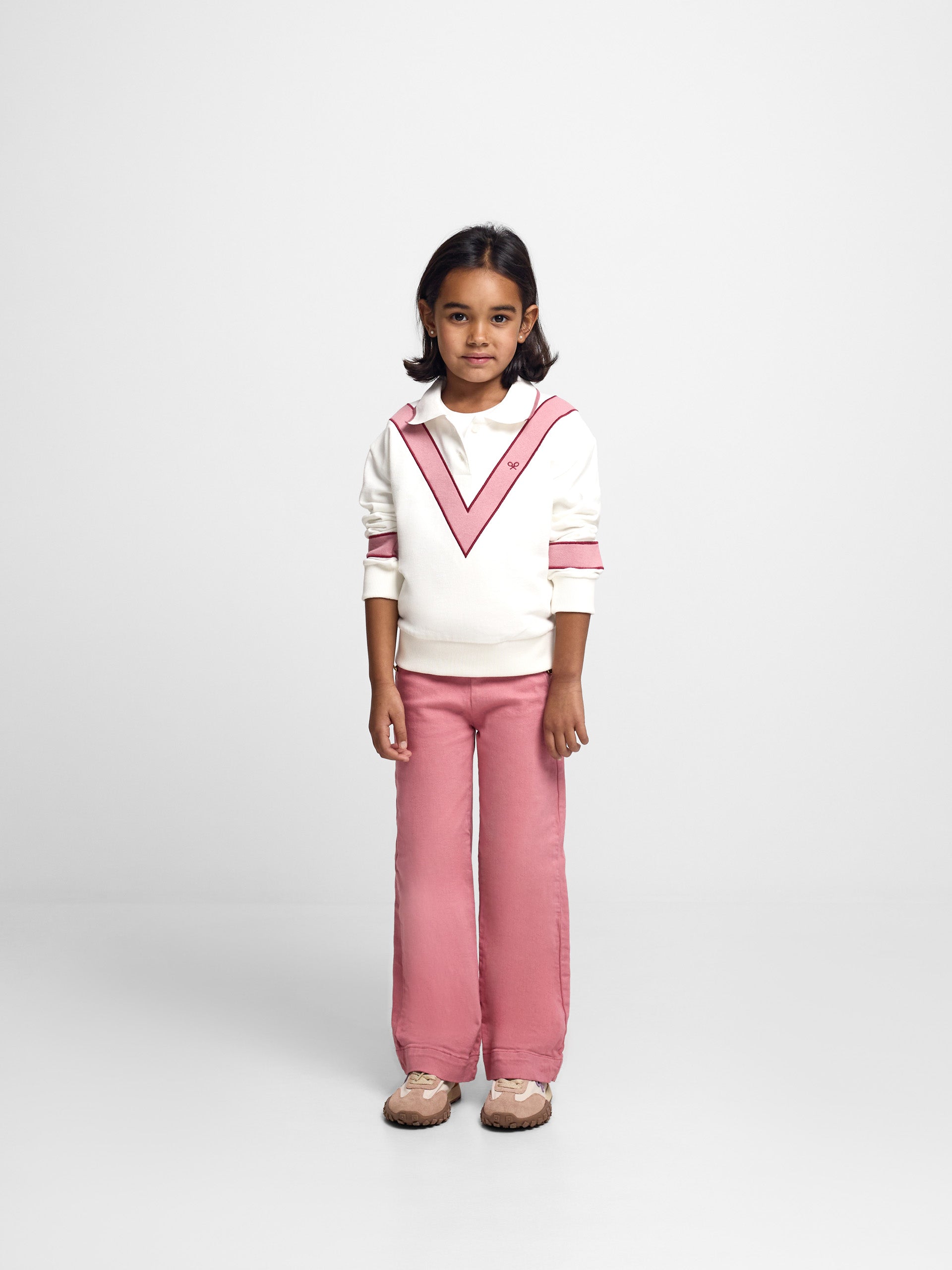 Sudadera girl retro rosa y cruda