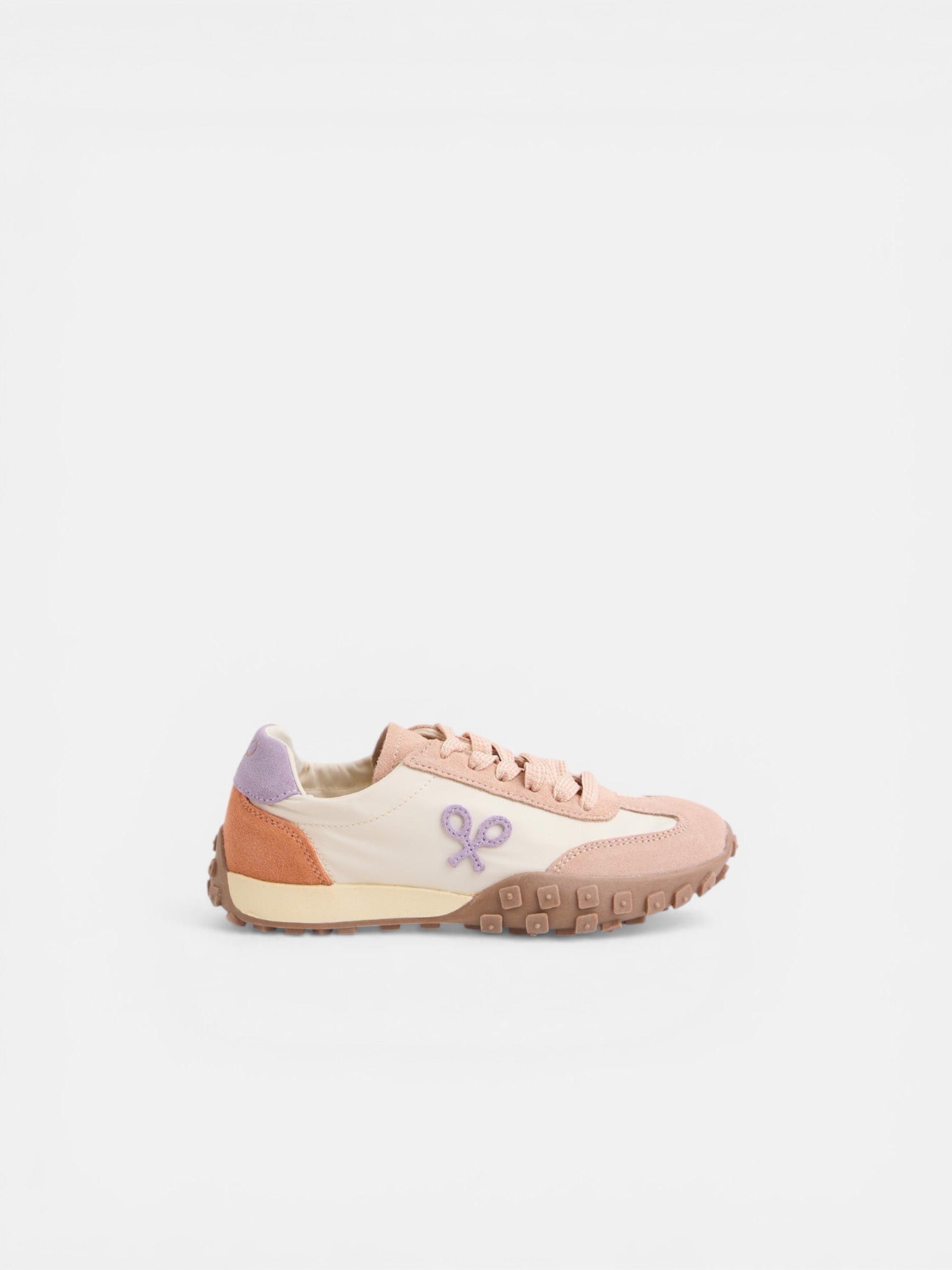 Zapatilla girl running morada y naranja