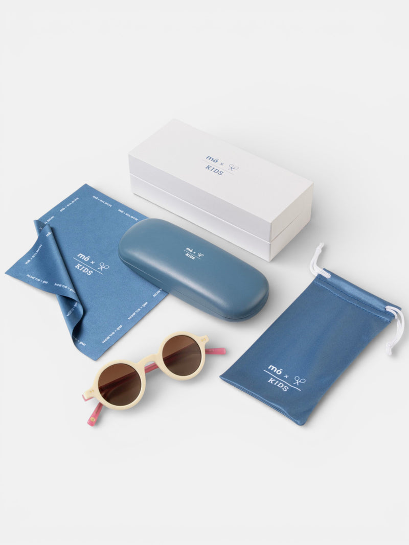MOXSILBON morgana cream and pink sunglasses
