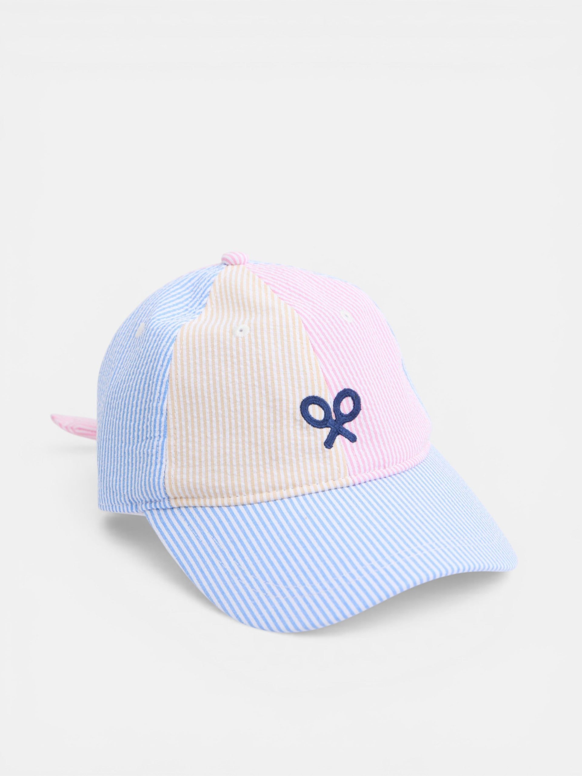 Casquette fille rayée multicolore