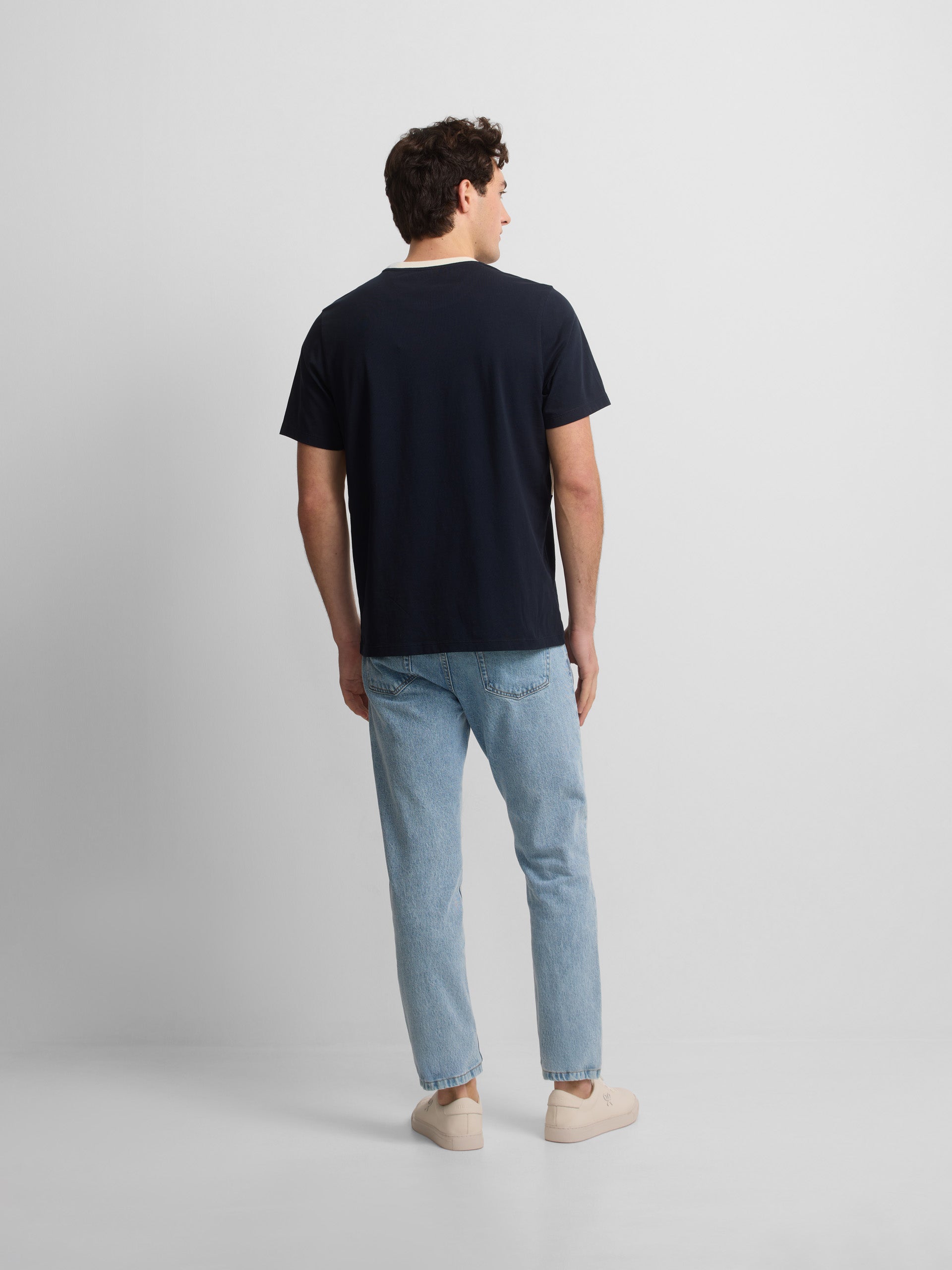Navy blue cruise horizontal stripe t-shirt