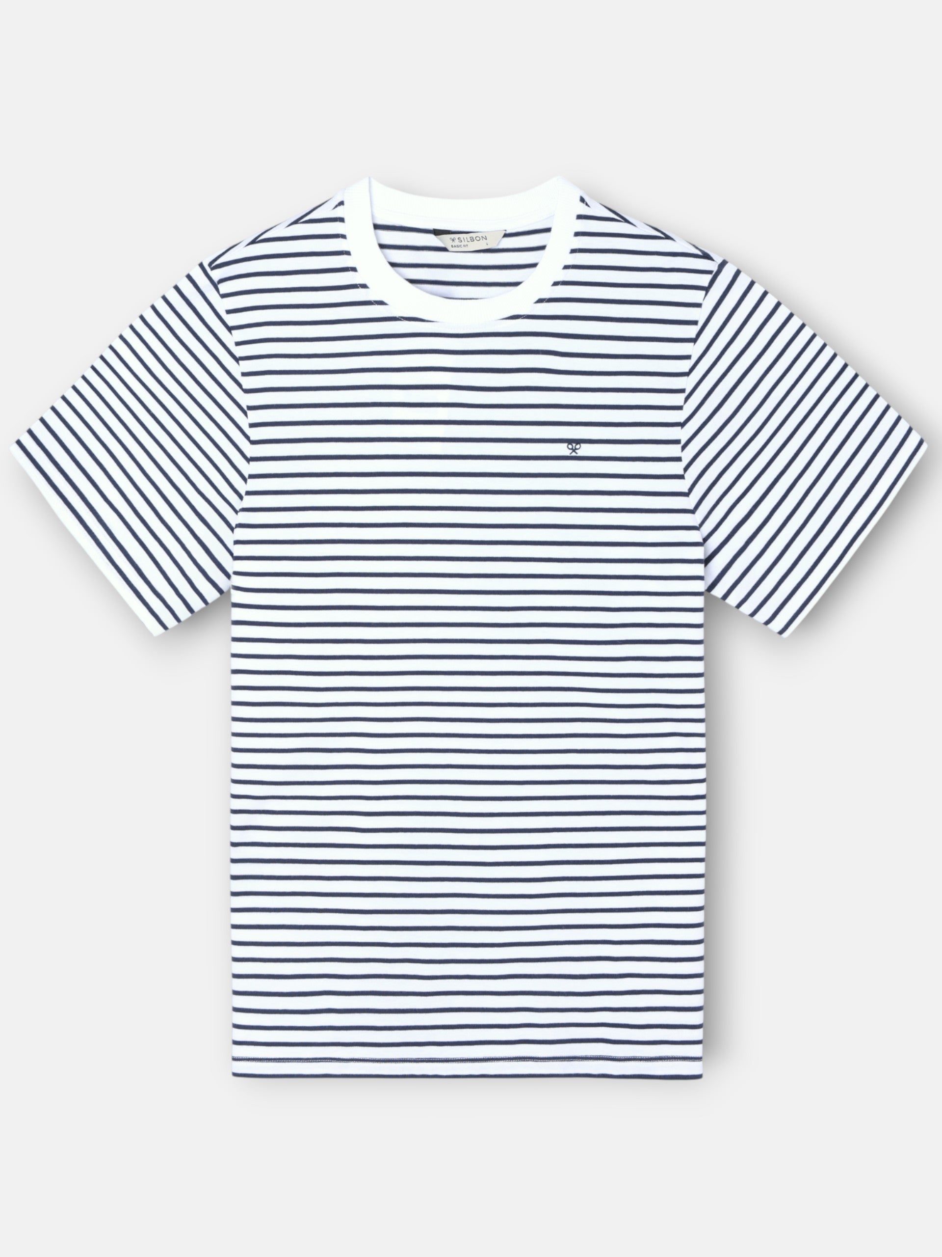 White fine striped cruise t-shirt