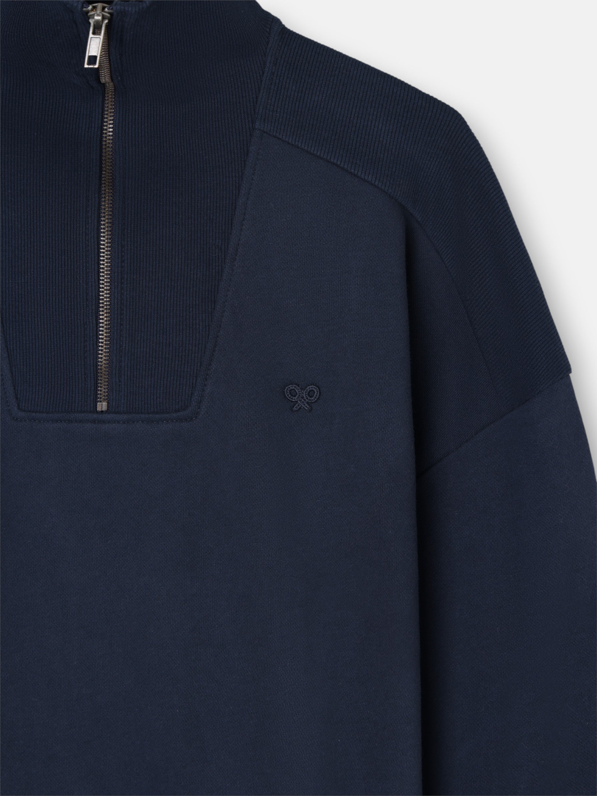 Navy blue cruise half-zip sweatshirt