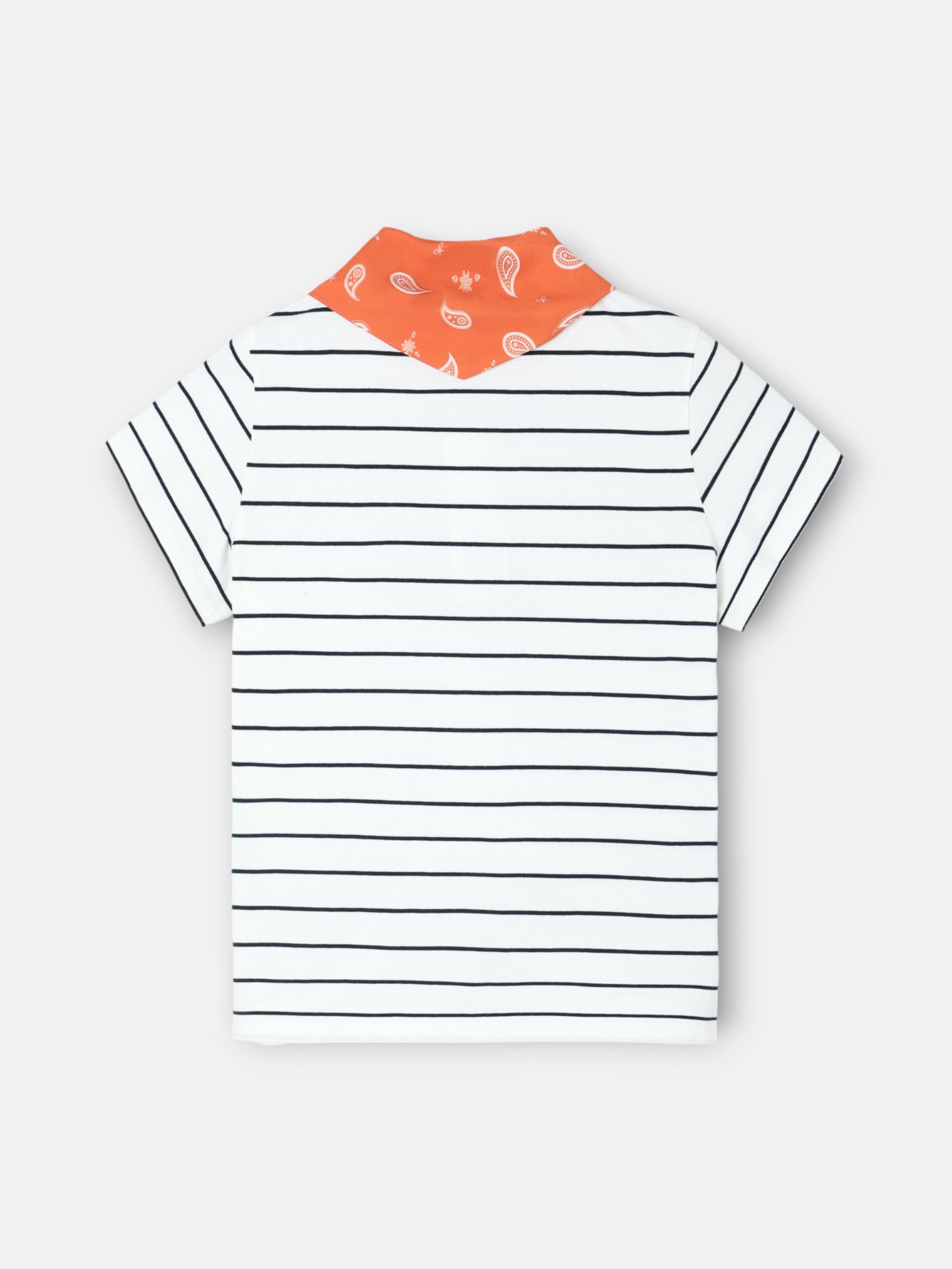 Camiseta woman aplique silbon bandana azul