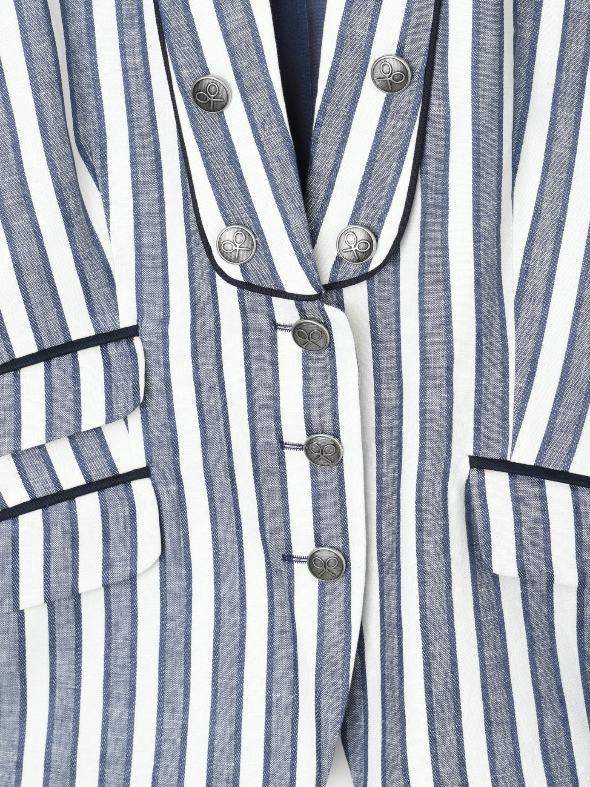 Navy blue striped blazer