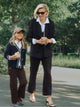 Pantalon cuadros azul marino y marron