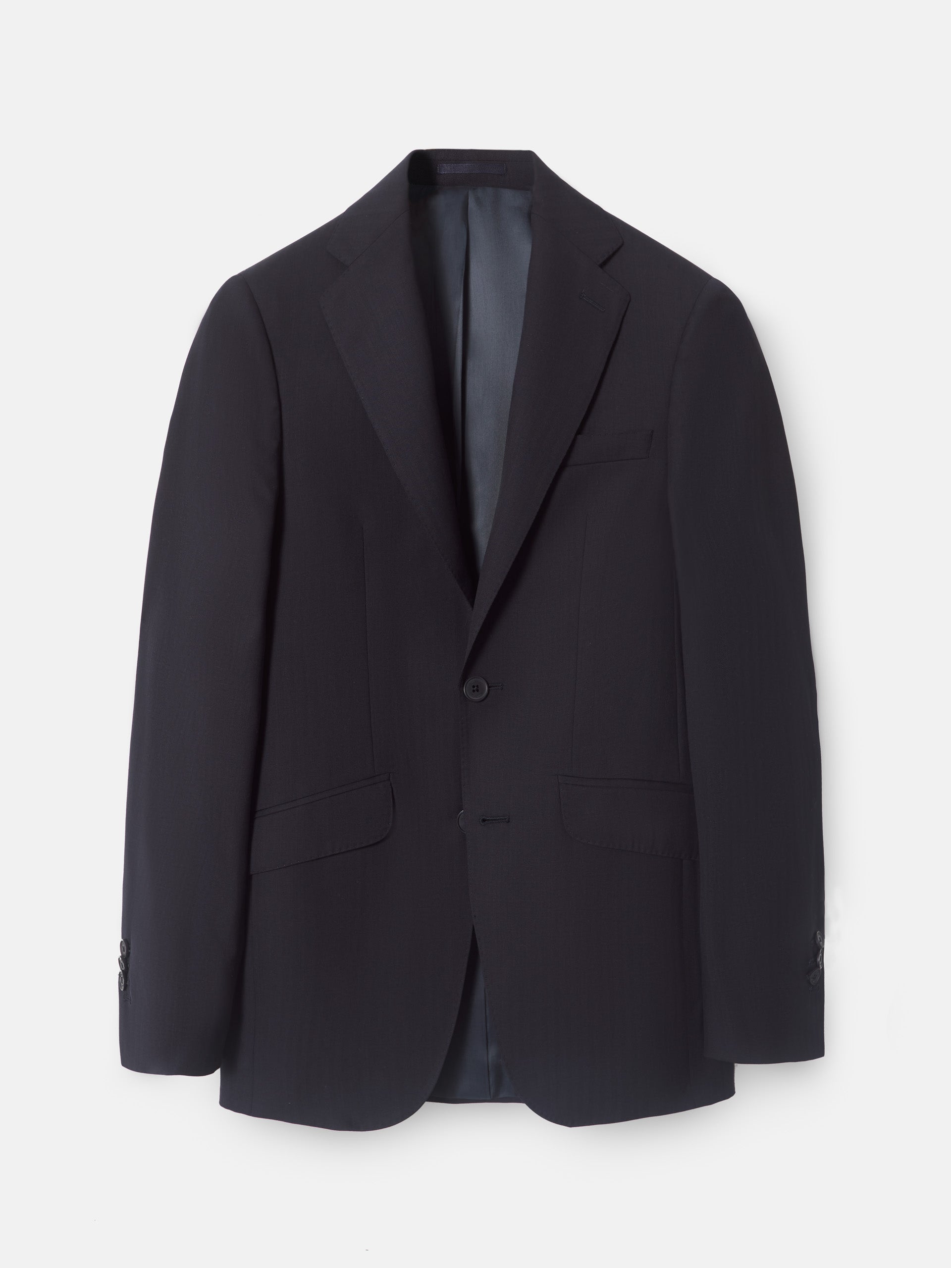 Veste de costume classique à chevrons bleu marine