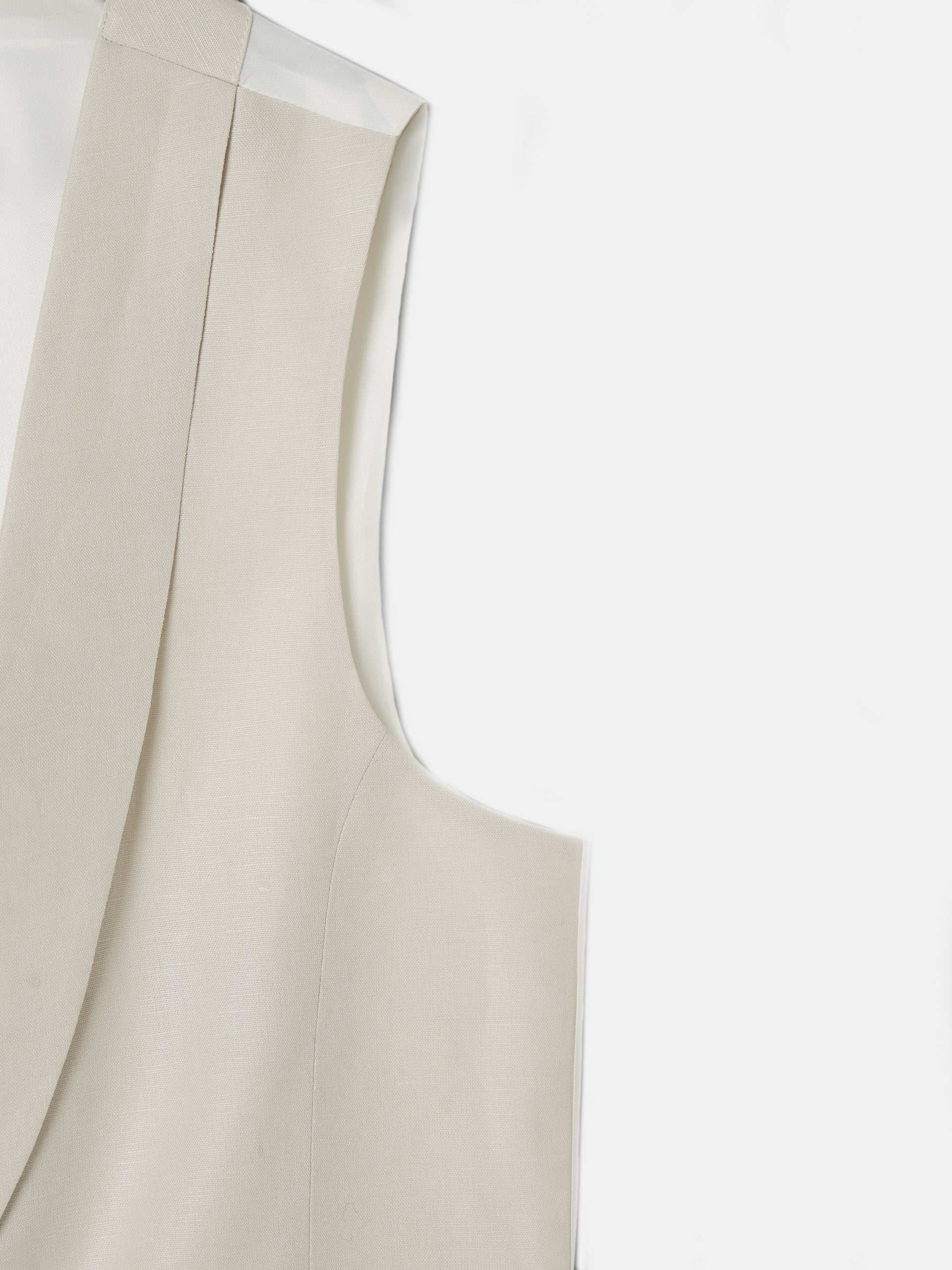 Gilet chaque col rond gris perle