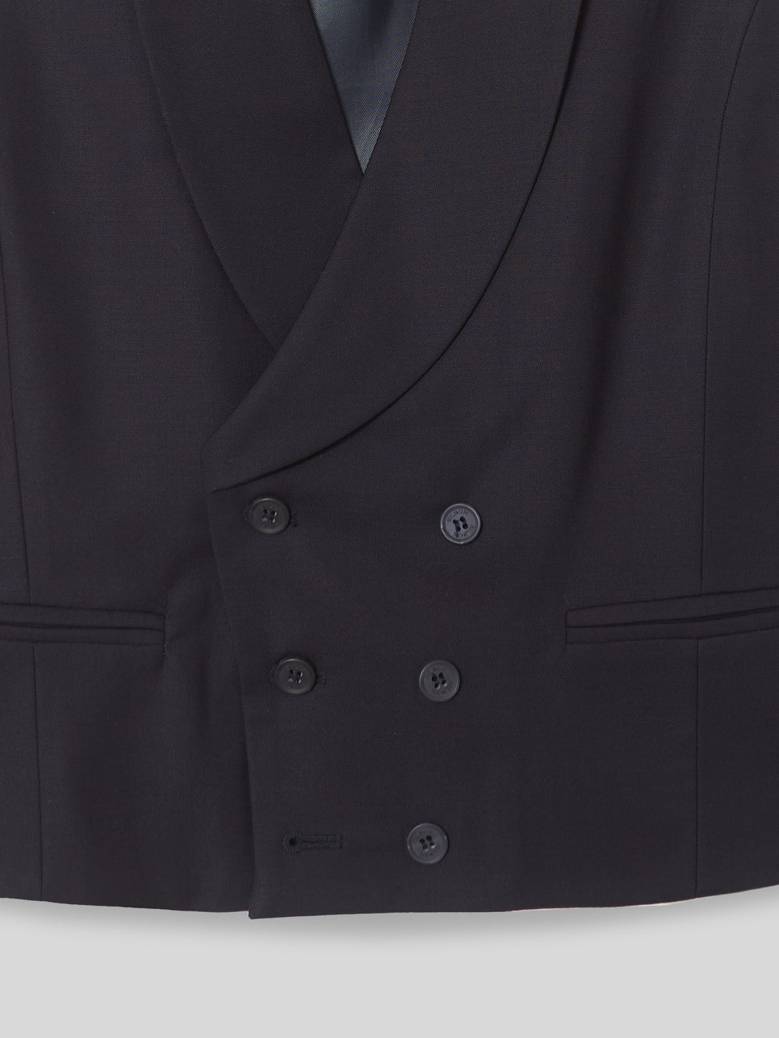 Gilet habillé stretch col rond bleu marine