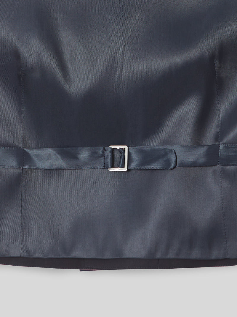 Chaleco vestir stretch cuello redondo azul marino