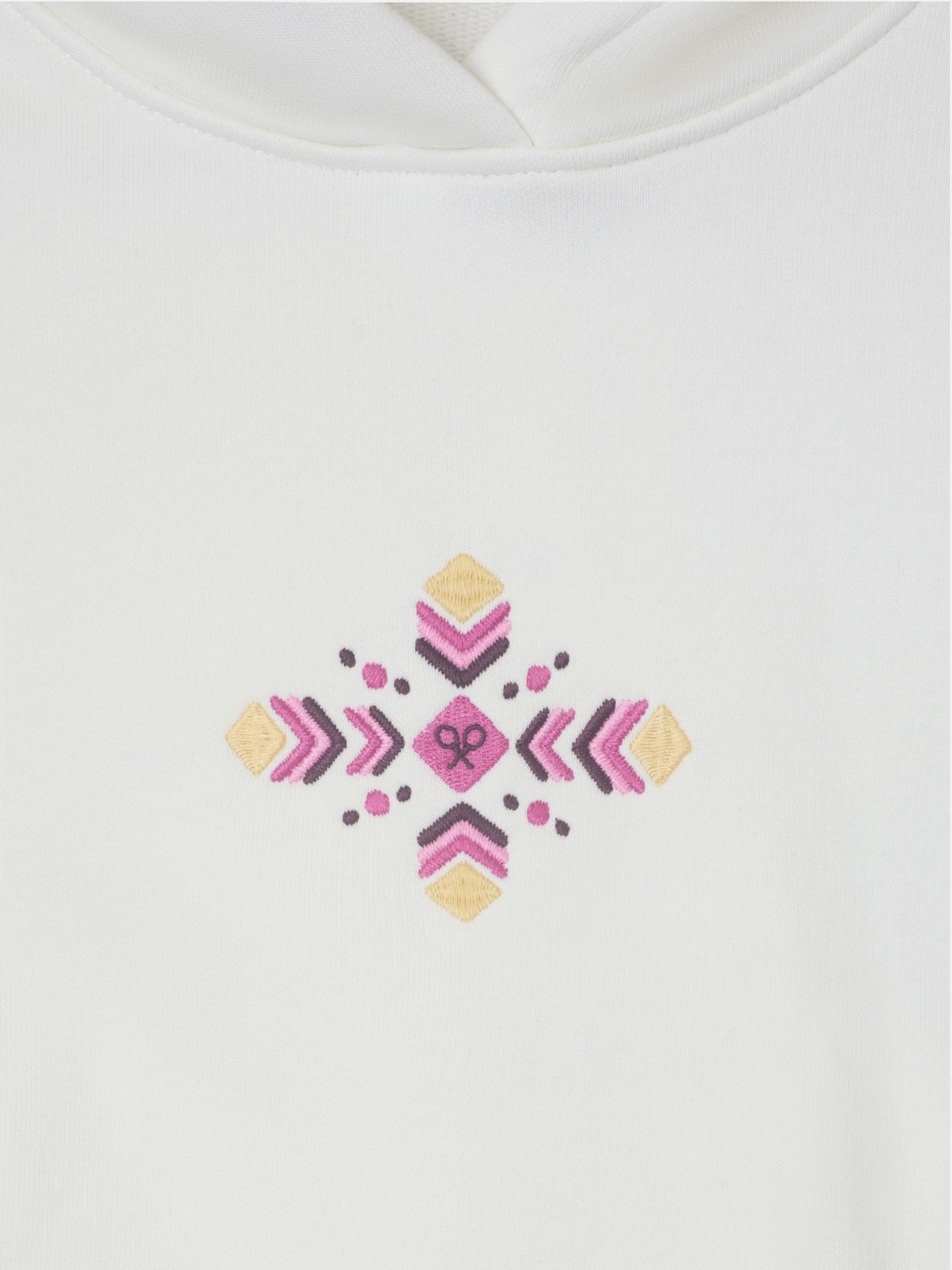 Sweatshirt girl capuz étnico cru