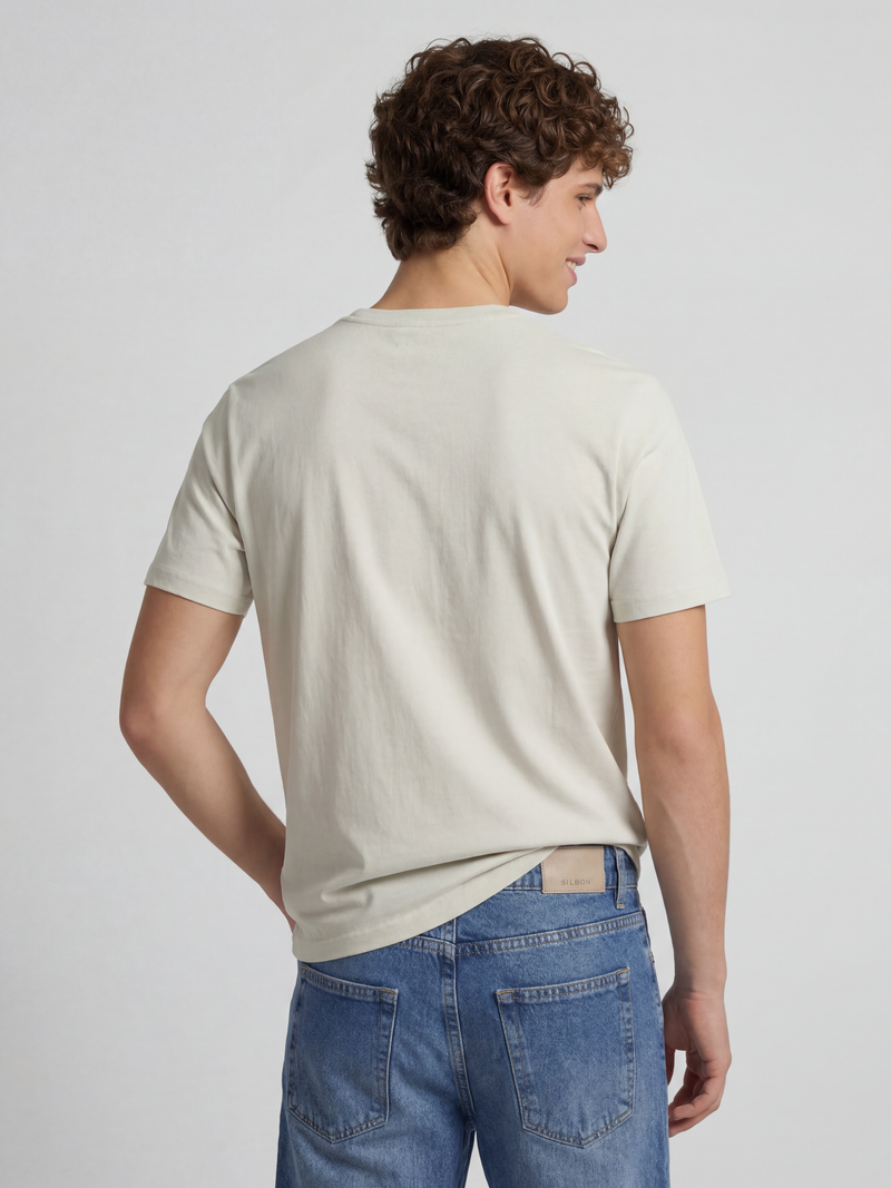 Light green half racket t-shirt