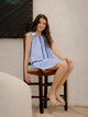 Vestido de menina marinheiro riscas azuis