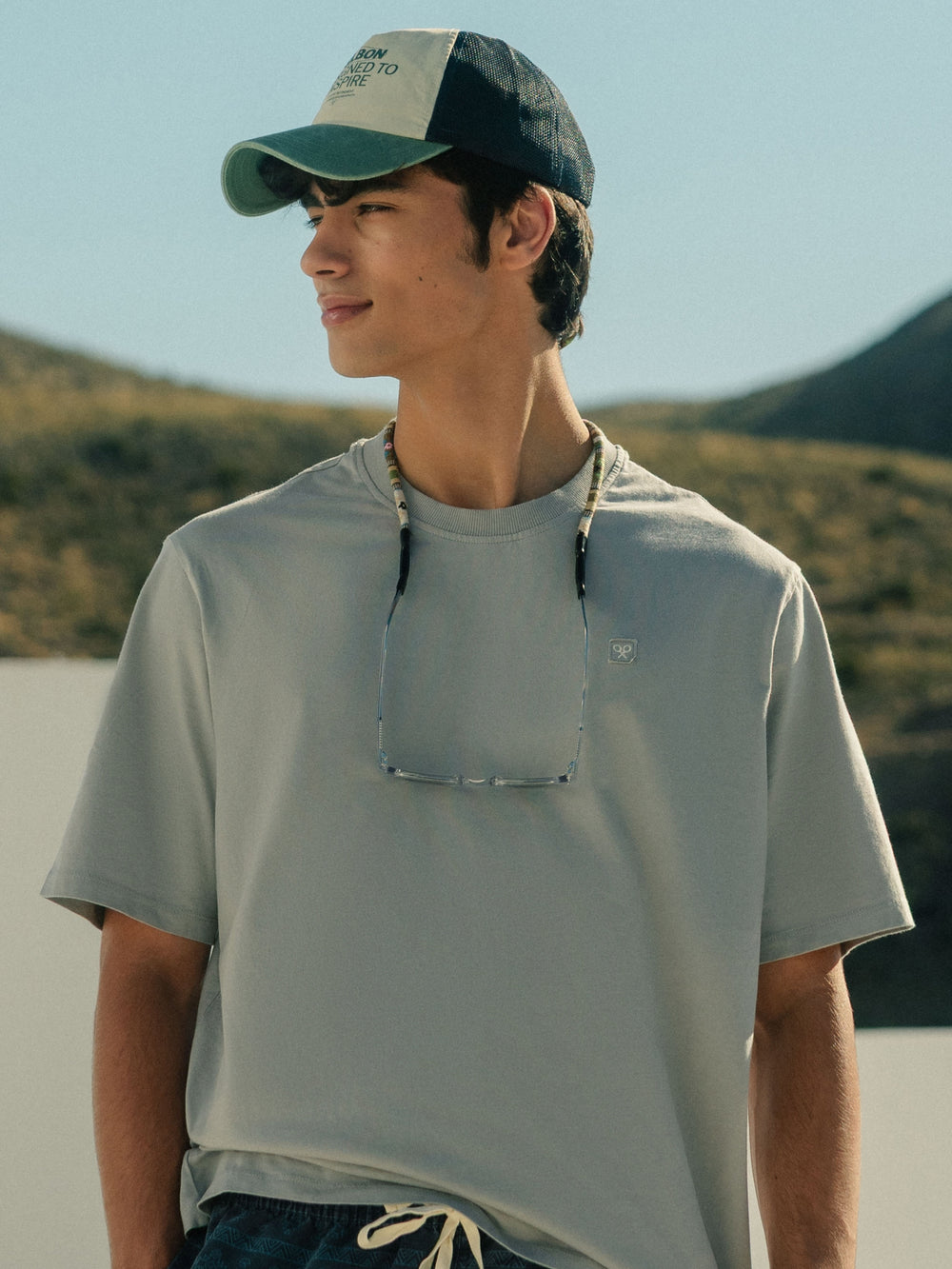 Camisola special fit minilogo patch água-marinha