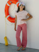 Pantalon girl marinero rosa