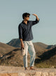 Pantalon sport denim tapered azul claro