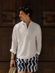 Chemise sport en lin blanche