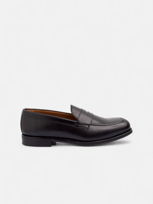 Chaussure penny en cuir noir
