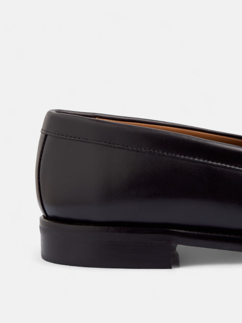 Chaussure penny en cuir noir