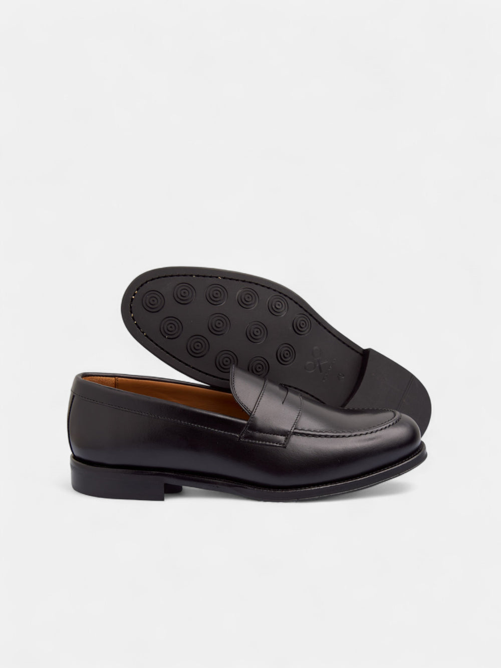 Zapato penny piel negro