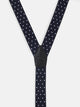 Silbon navy polka dot suspenders