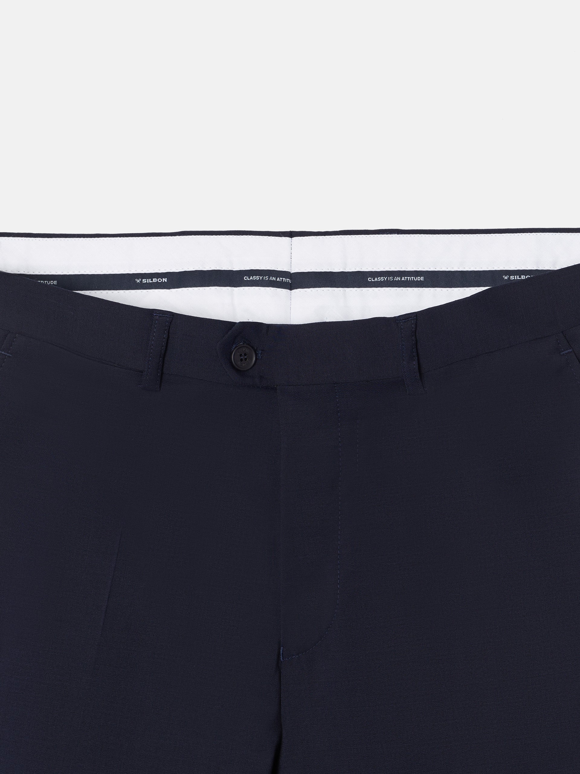 Light blue natural stretch suit trousers