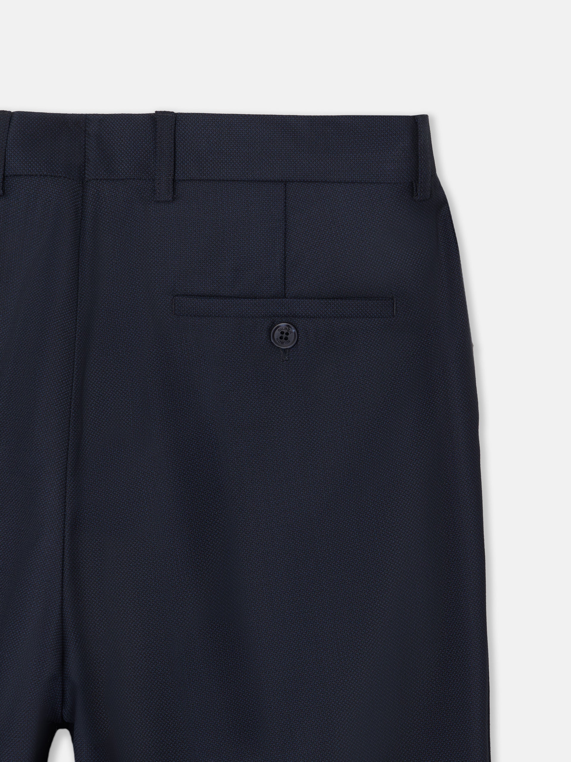 Pantalon costume œil de perdrix bleu marine